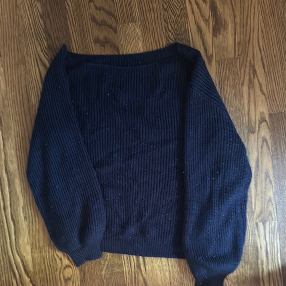 Navy Blue Knit Sweater
